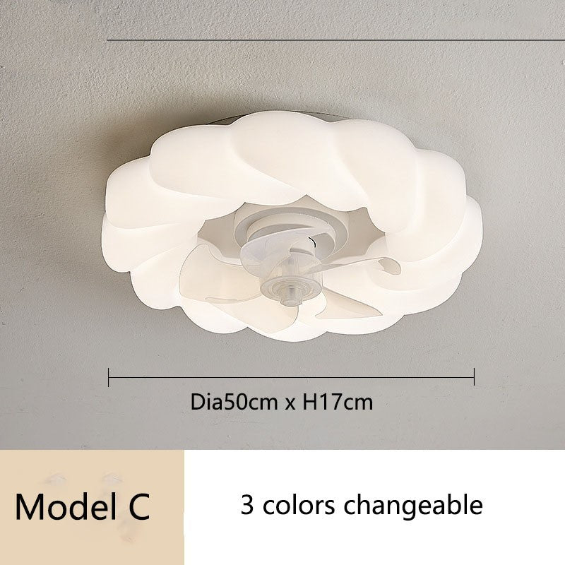 Bedroom LED Ceiling Silent Fan Light - Mubimart -  