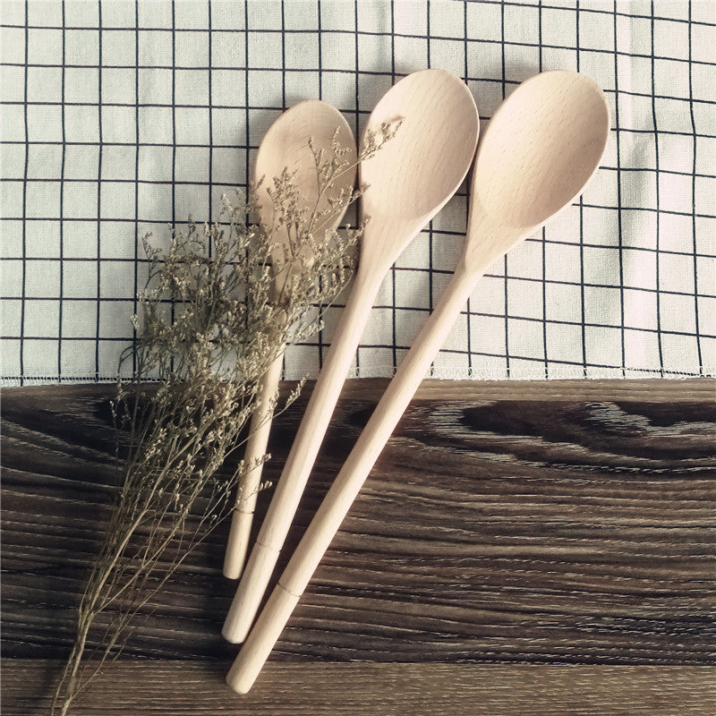 Beech Soup Stock Pot Milk Pot Cooking Spoon - Mubimart - Cooking Spoon 