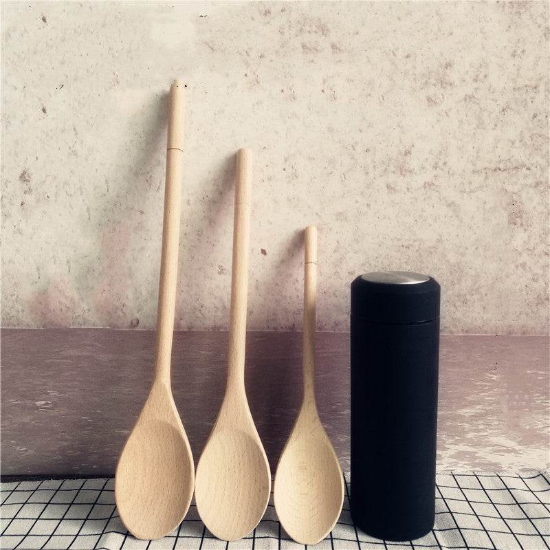 Beech Soup Stock Pot Milk Pot Cooking Spoon - Mubimart