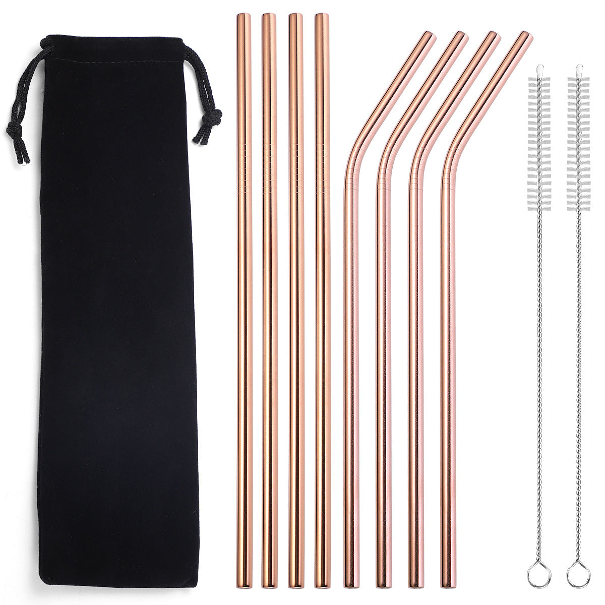 Beverage Milk Tea Metal Straws 8 Combo Set - Mubimart -  