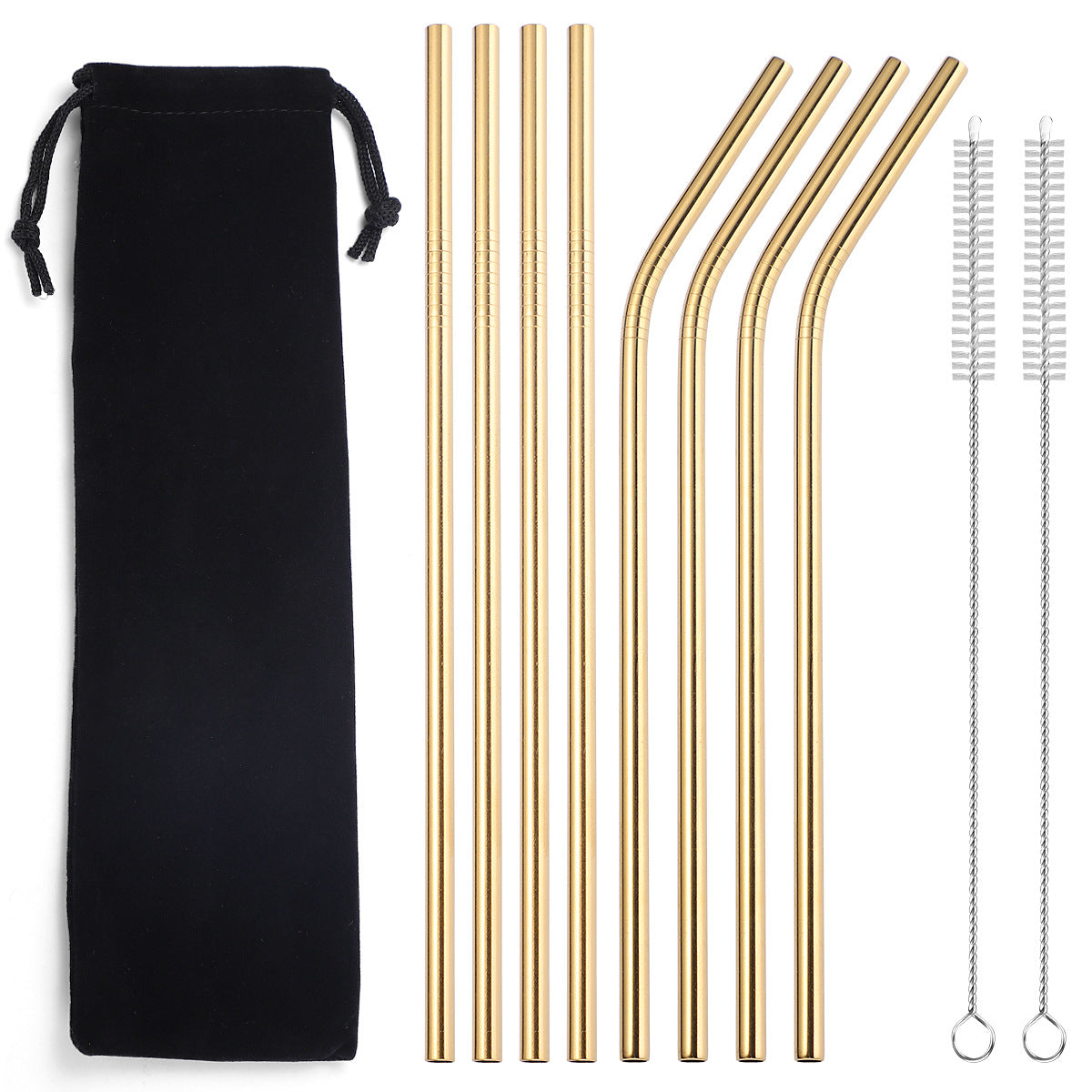 Beverage Milk Tea Metal Straws 8 Combo Set - Mubimart -  