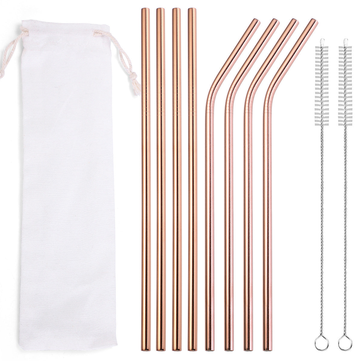 Beverage Milk Tea Metal Straws 8 Combo Set - Mubimart -  