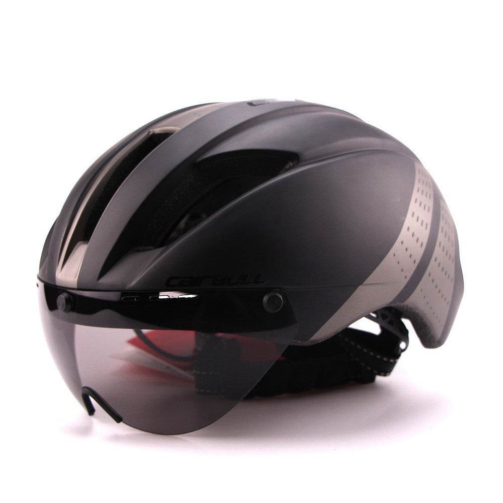 Bicycle Aero Helmet Cycling Helmet Road Mountain Integral Triathlon Bike Helmet Men Race Airo Time-Trial TT Bike Helmet - Mubimart