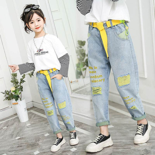 Big Children Loose Children In Spring Beggar Pants - Mubimart