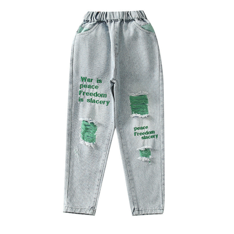 Big Children Loose Children In Spring Beggar Pants - Mubimart -  