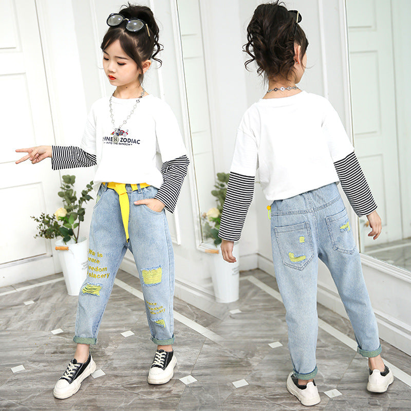 Big Children Loose Children In Spring Beggar Pants - Mubimart -  