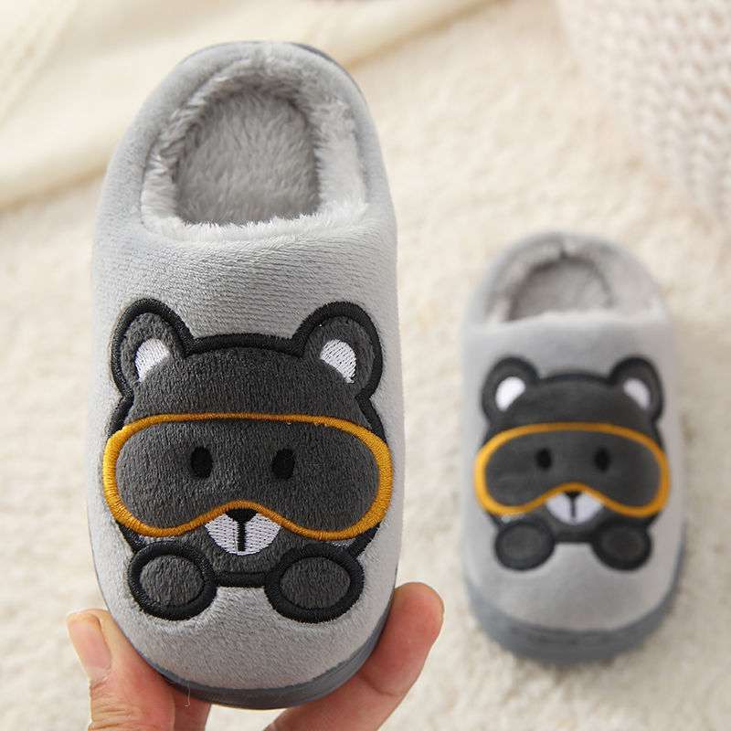 Big Kids Slippers Non-slip Thick Cute Baby Cotton Slippers - Mubimart -  