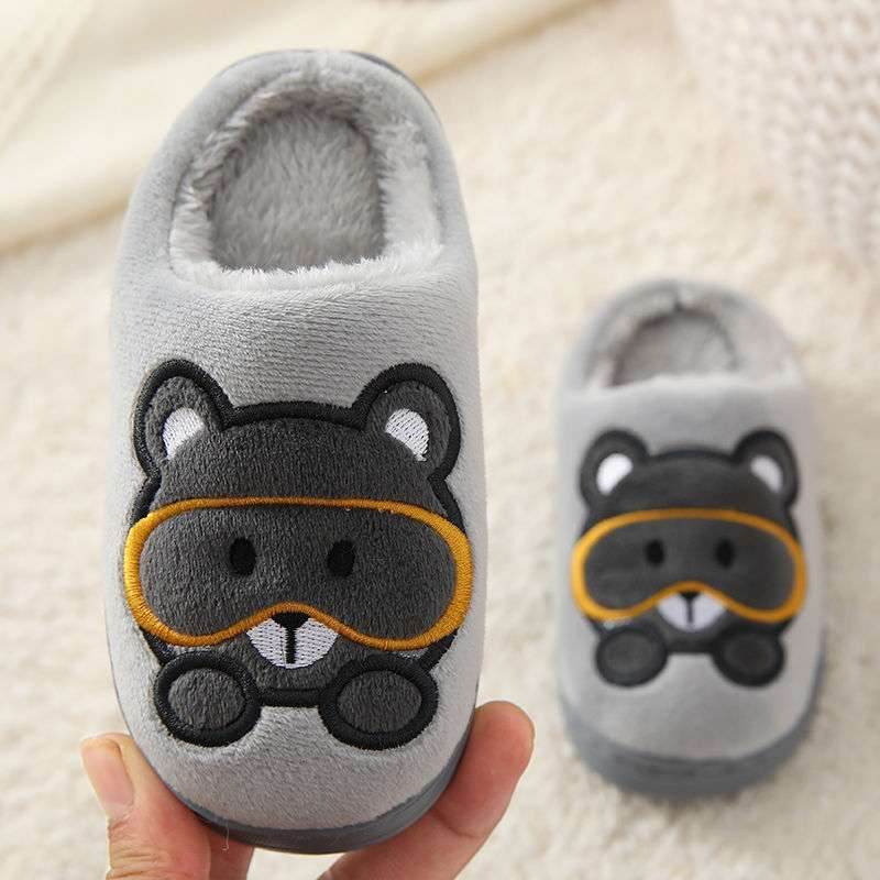 Big Kids Slippers Non-slip Thick Cute Baby Cotton Slippers - Mubimart