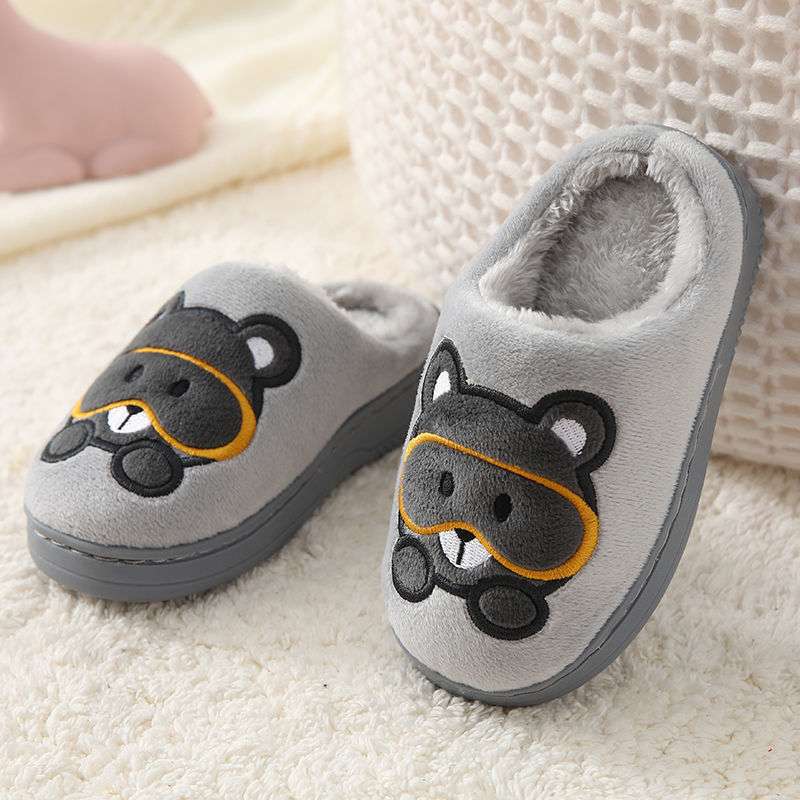 Big Kids Slippers Non-slip Thick Cute Baby Cotton Slippers - Mubimart -  