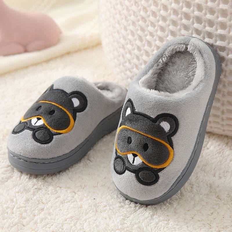 Big Kids Slippers Non-slip Thick Cute Baby Cotton Slippers - Mubimart