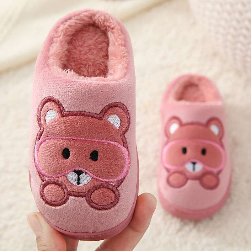 Big Kids Slippers Non-slip Thick Cute Baby Cotton Slippers - Mubimart -  