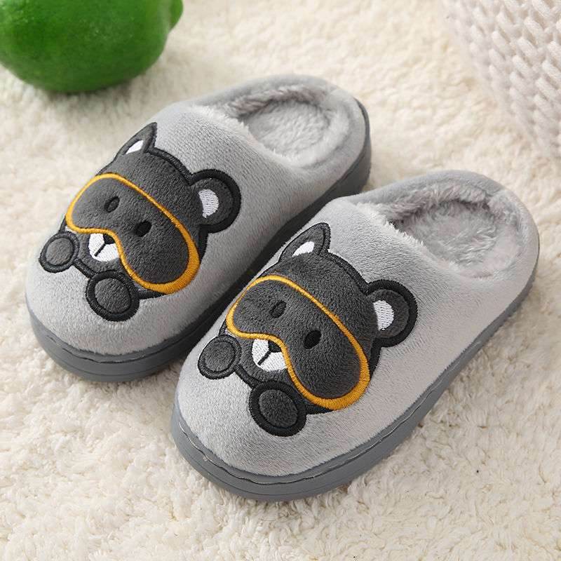 Big Kids Slippers Non-slip Thick Cute Baby Cotton Slippers - Mubimart