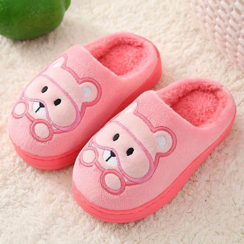 Big Kids Slippers Non-slip Thick Cute Baby Cotton Slippers - Mubimart