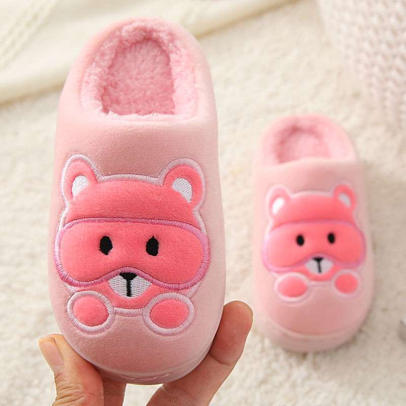 Big Kids Slippers Non-slip Thick Cute Baby Cotton Slippers - Mubimart -  