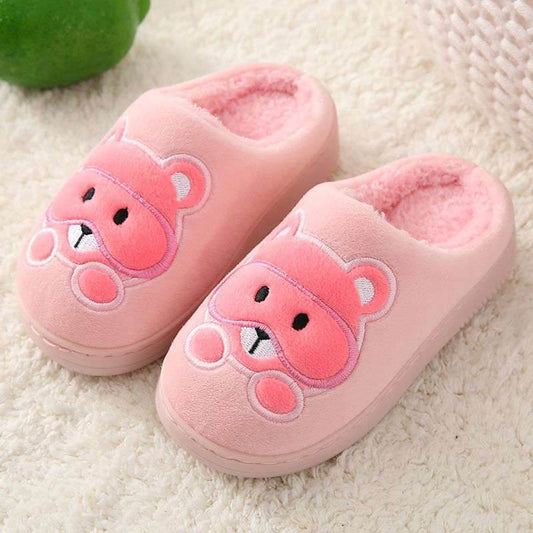 Big Kids Slippers Non-slip Thick Cute Baby Cotton Slippers - Mubimart