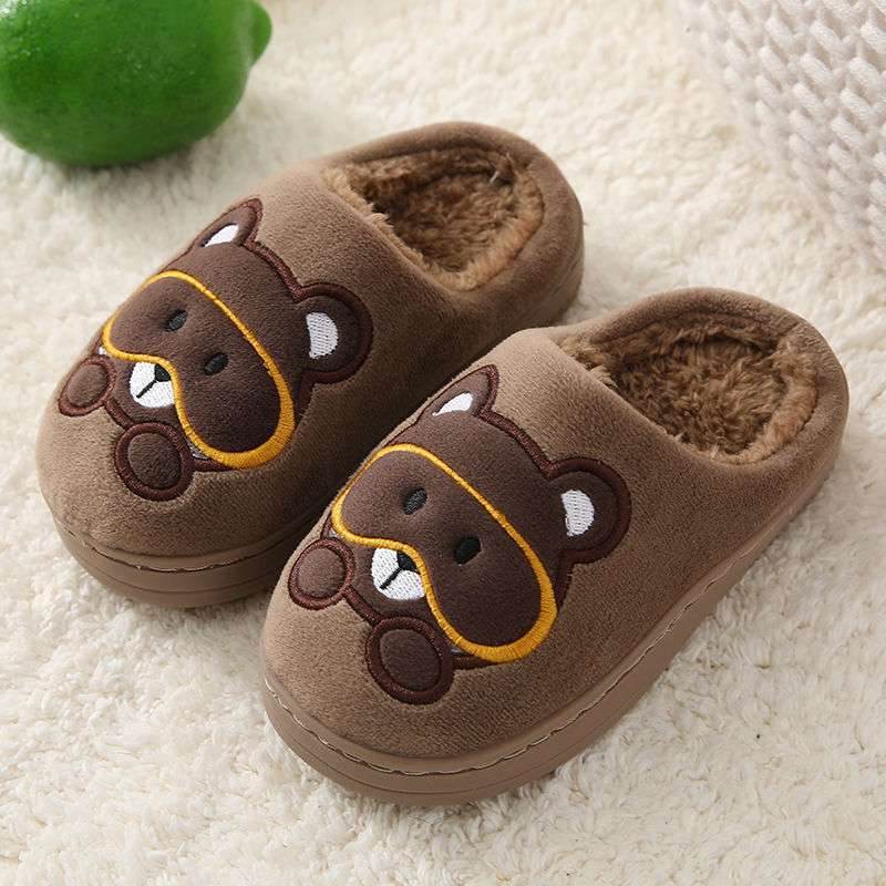 Big Kids Slippers Non-slip Thick Cute Baby Cotton Slippers - Mubimart