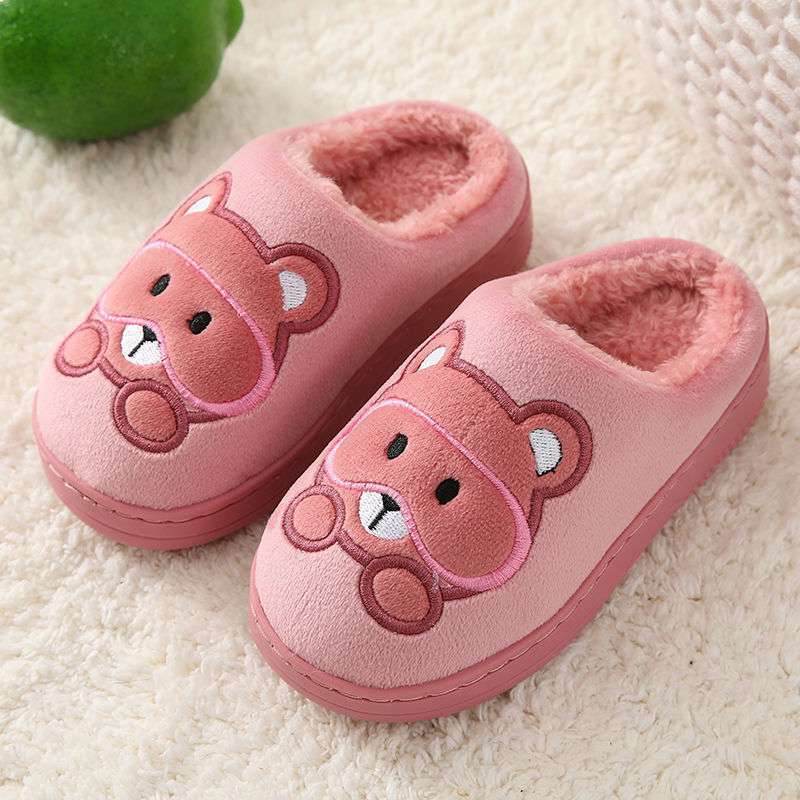 Big Kids Slippers Non-slip Thick Cute Baby Cotton Slippers - Mubimart