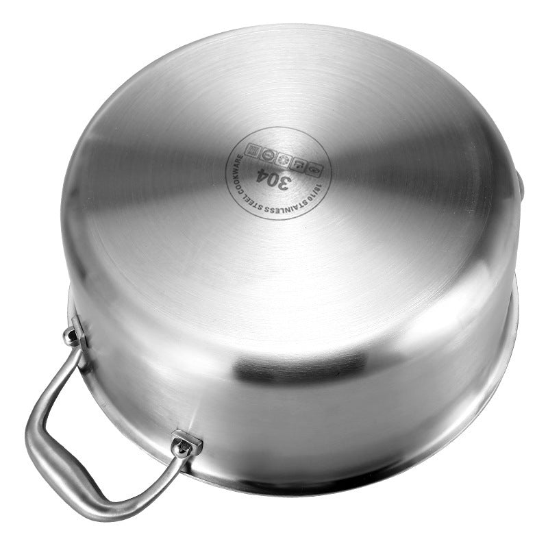 Binaural 304 Stainless Steel Soup Pot Non-coated Non-stick Pan - Mubimart -  