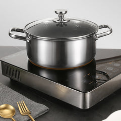 Binaural 304 Stainless Steel Soup Pot Non-coated Non-stick Pan - Mubimart - Stainless Steel Cookware 