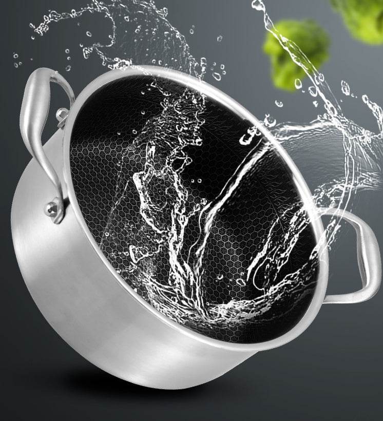 Binaural 304 Stainless Steel Soup Pot Non-coated Non-stick Pan - Mubimart