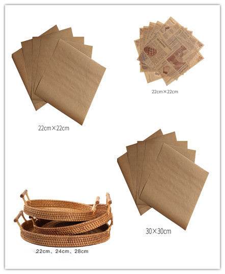Binaural Bamboo Woven Fruit Tray Woven Basket - Mubimart