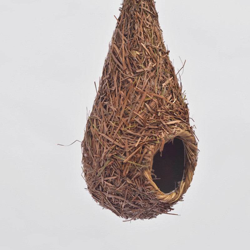 Bird's Nest Bird's Nest Small Bird Supplies Bird Cage Straw Outdoor - Mubimart