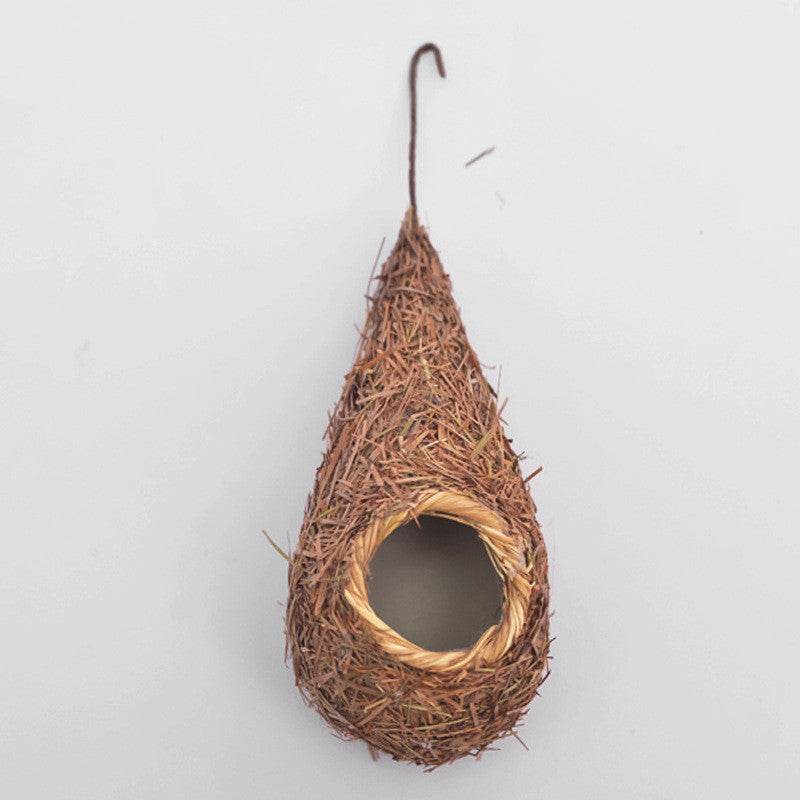 Bird's Nest Bird's Nest Small Bird Supplies Bird Cage Straw Outdoor - Mubimart