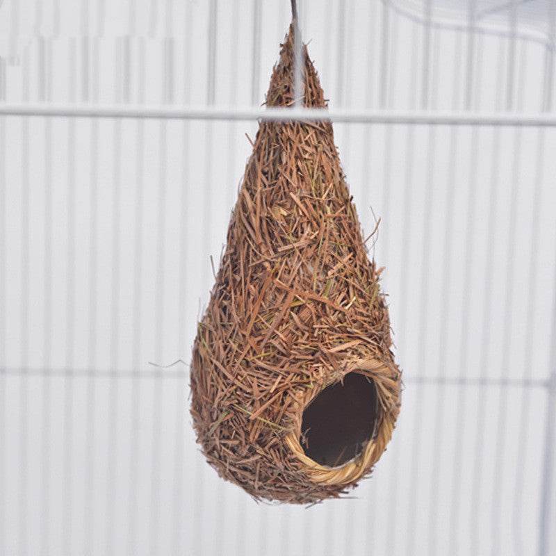 Bird's Nest Bird's Nest Small Bird Supplies Bird Cage Straw Outdoor - Mubimart