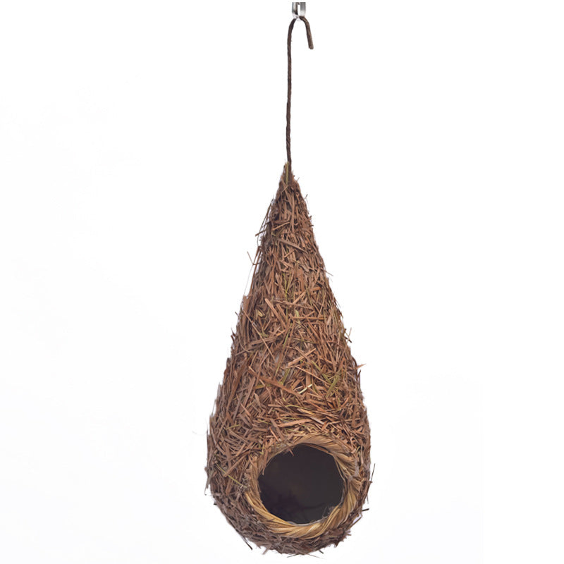 Bird's Nest Bird's Nest Small Bird Supplies Bird Cage Straw Outdoor - Mubimart -  