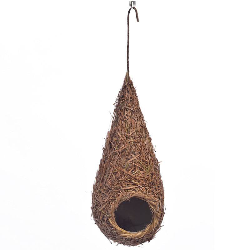 Bird's Nest Bird's Nest Small Bird Supplies Bird Cage Straw Outdoor - Mubimart