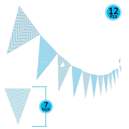 Birthday Party Supplies Paper Decoration Pull Flag Banner - Mubimart