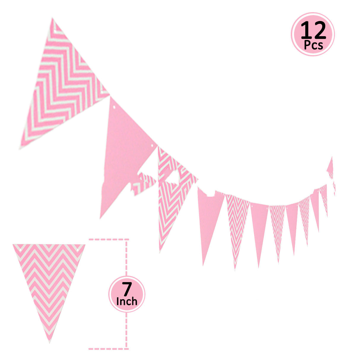 Birthday Party Supplies Paper Decoration Pull Flag Banner - Mubimart -  