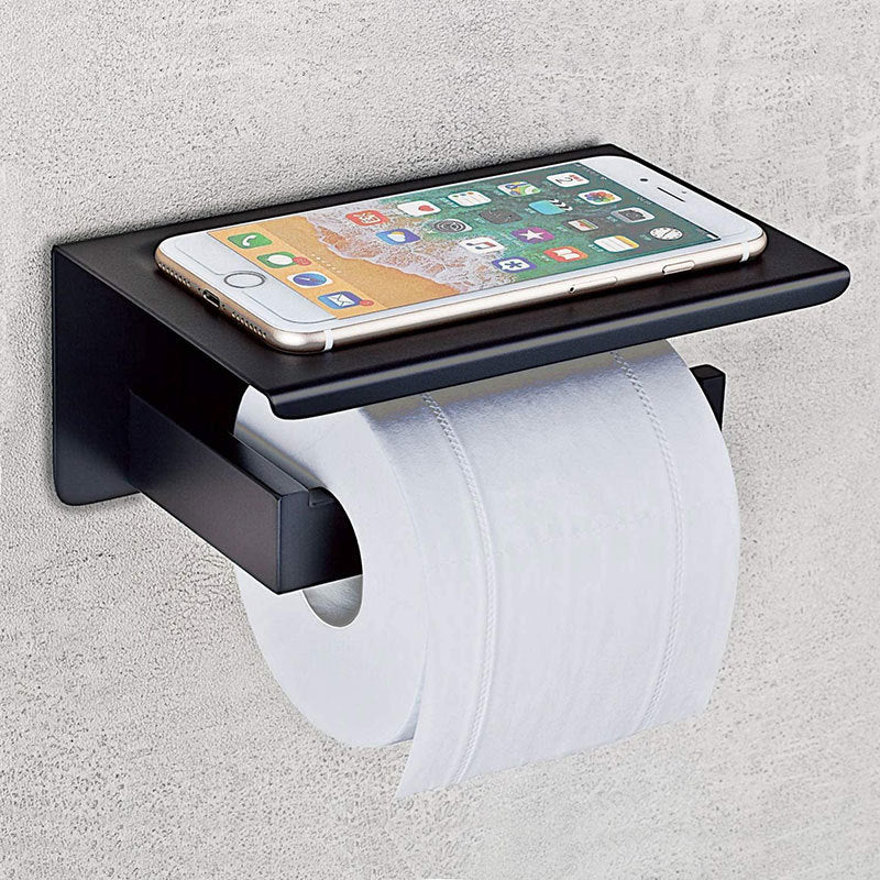 Black 304 Stainless Steel Toilet Cell Phone Paper Towel Holder - Mubimart -  