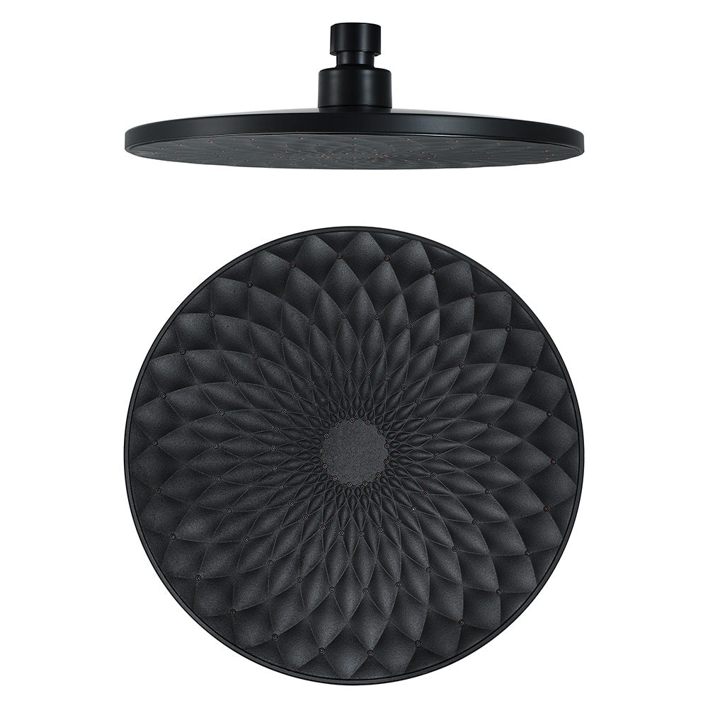 Black ABS Round Bathroom Shower Head - Mubimart - Shower Head 