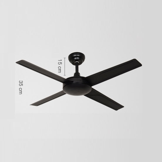 Black American Retro Commercial Engineering Ceiling Fan Mute Fan - Mubimart -  