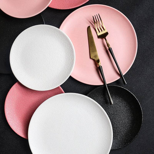 Black And White Powder Three-Color Matte Texture Flat Plate Matte - Mubimart