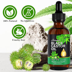 Black Castor Oil Massage Oil Hair Care Essential Oil Cross-border - Mubimart -  