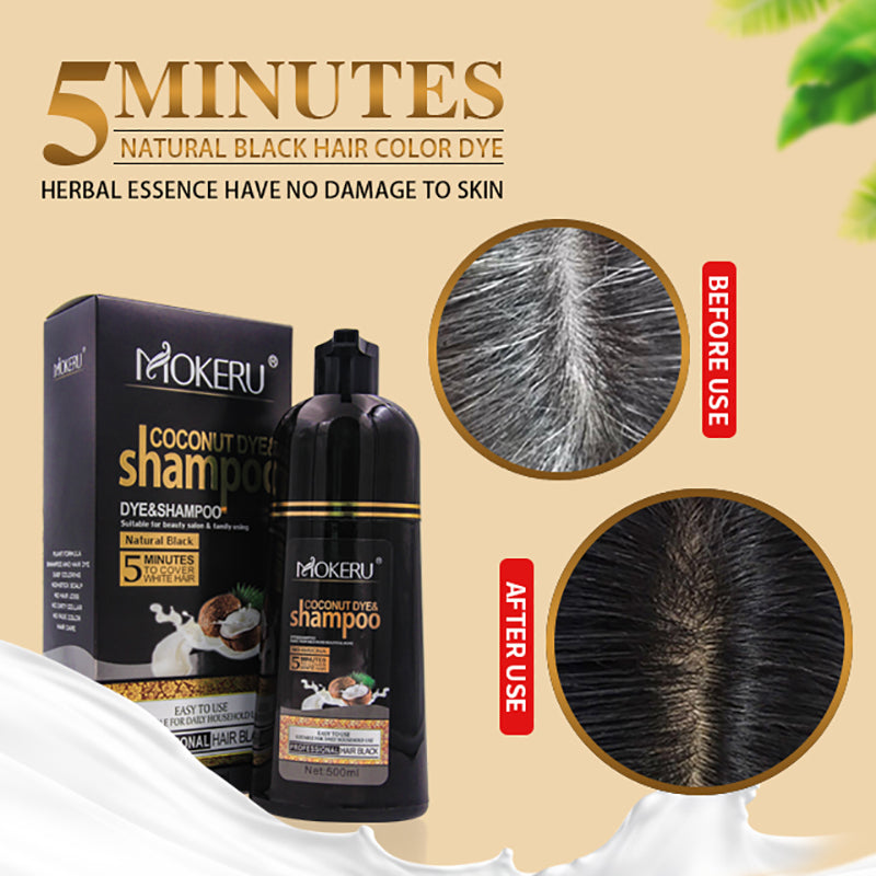 Black Coconut Oil Hair Dye Cover Up - Mubimart - Hair Dye 