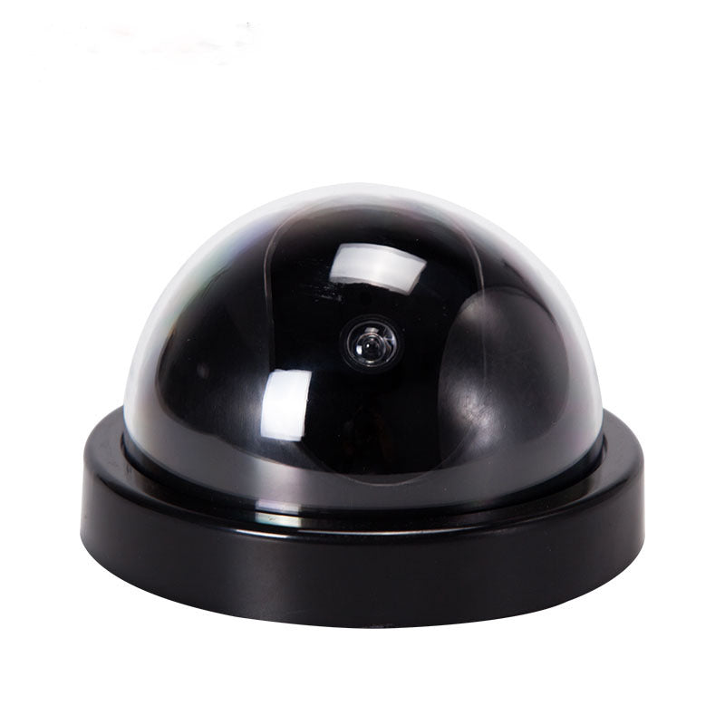 Black Plastic Smart Indoor Outdoor Dummy Home Dome Fake CCTV Security Camera With Flashing Red LED Light - Mubimart -  