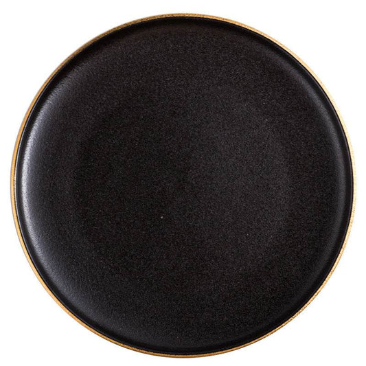 Black Plate, Ceramic Dish, Steak Plate - Mubimart