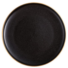 Black Plate, Ceramic Dish, Steak Plate - Mubimart - Plates 