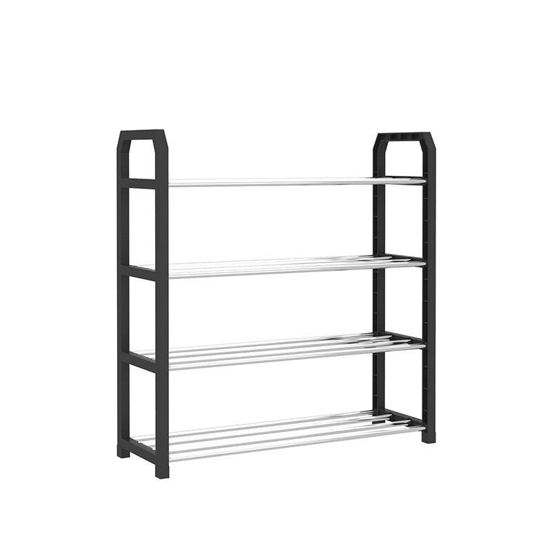 Black Simple Multi-layer Assembly Shoe Rack - Mubimart