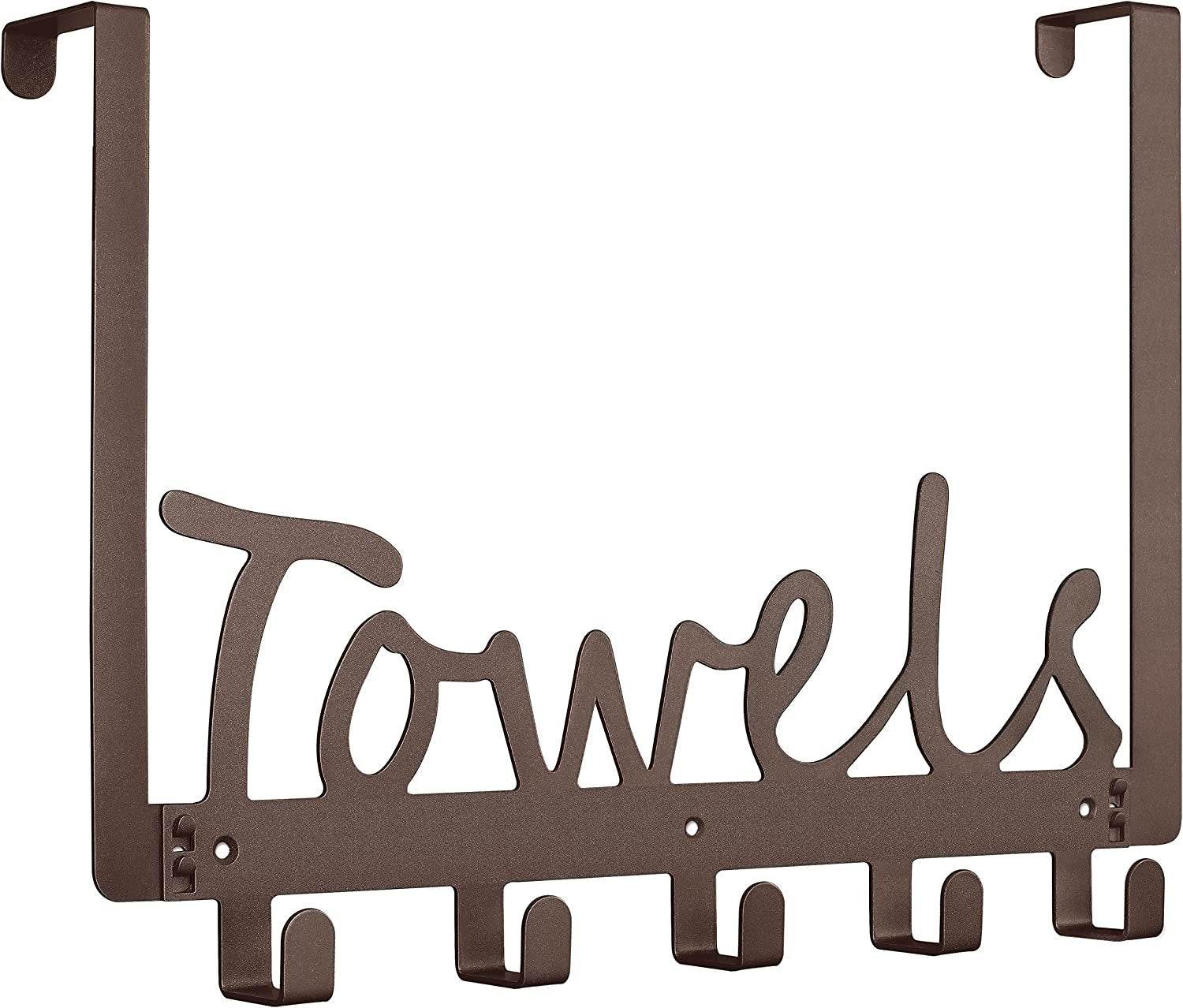 Black Towel Rear Door Hook Shower Door Rear Towel Rack Hook - Mubimart