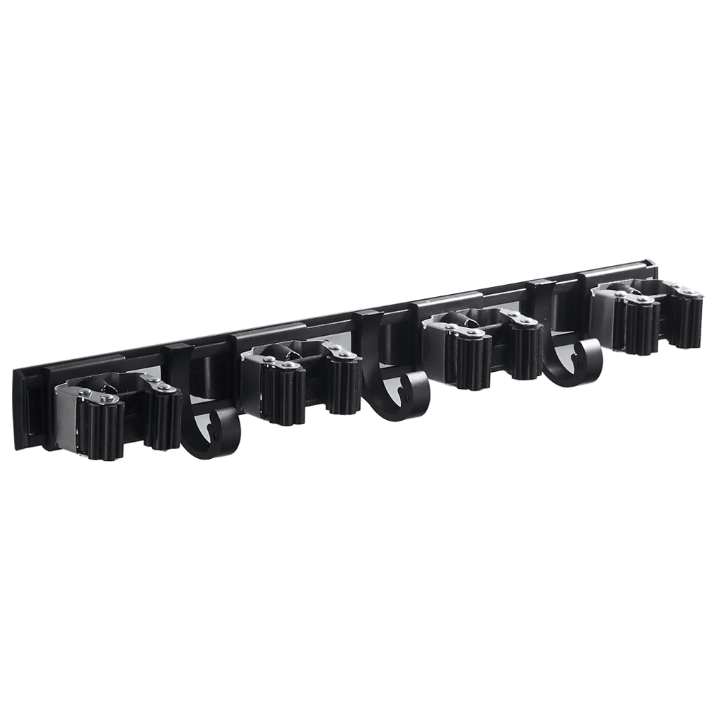 Black Wall Mount Mop Clip Mop Holder Stainless Steel - Mubimart