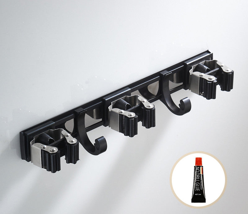 Black Wall Mount Mop Clip Mop Holder Stainless Steel - Mubimart -  