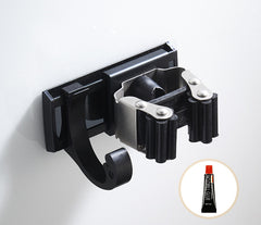 Black Wall Mount Mop Clip Mop Holder Stainless Steel - Mubimart -  