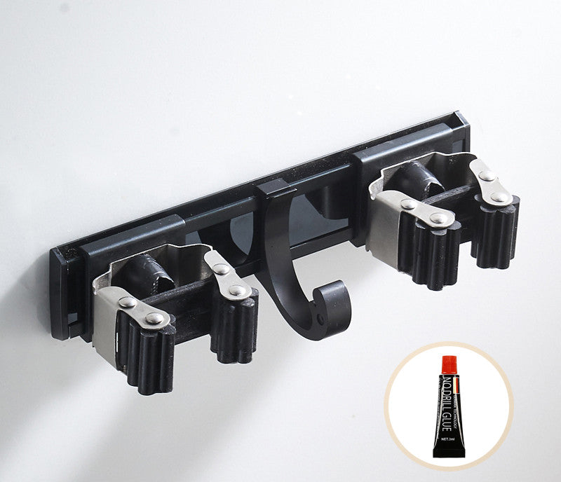 Black Wall Mount Mop Clip Mop Holder Stainless Steel - Mubimart -  