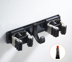 Black Wall Mount Mop Clip Mop Holder Stainless Steel - Mubimart -  