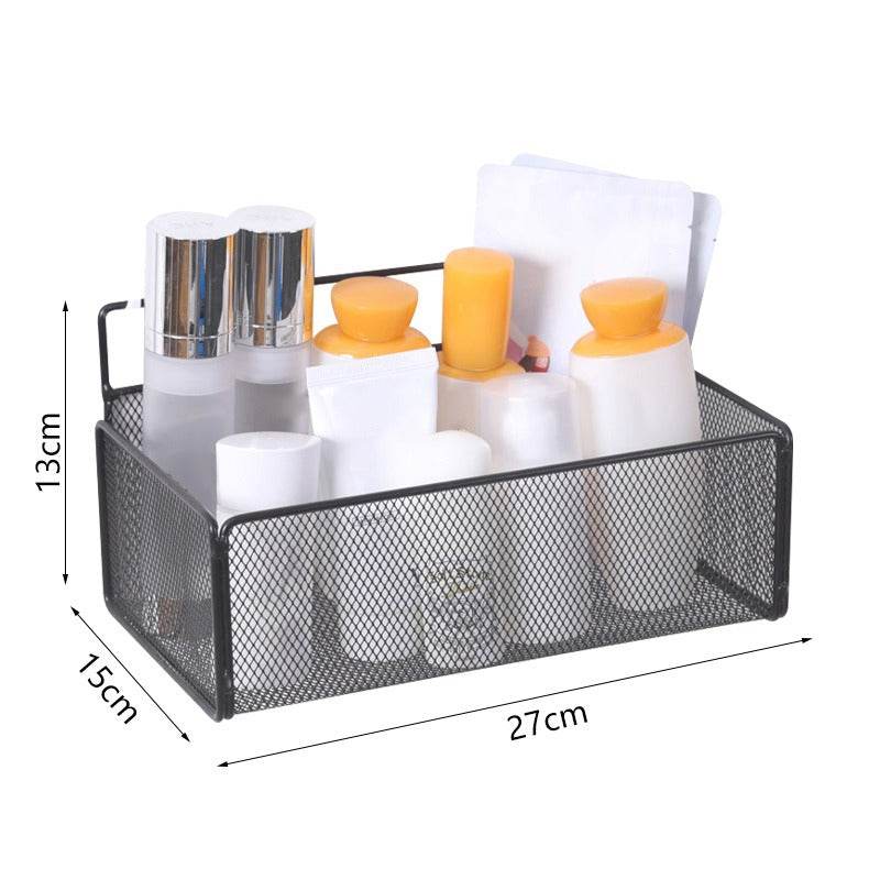 Black Wall-mounted Bathroom Shelf Shower Shampoo Rack Toilet - Mubimart