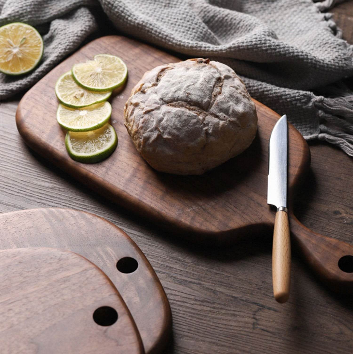 Black Walnut Chopping Board Bread Board Sushi Board Pizza Board Cutting Board Chopping Board Tray All Solid Wood Whole Wood Without Splicing - Mubimart